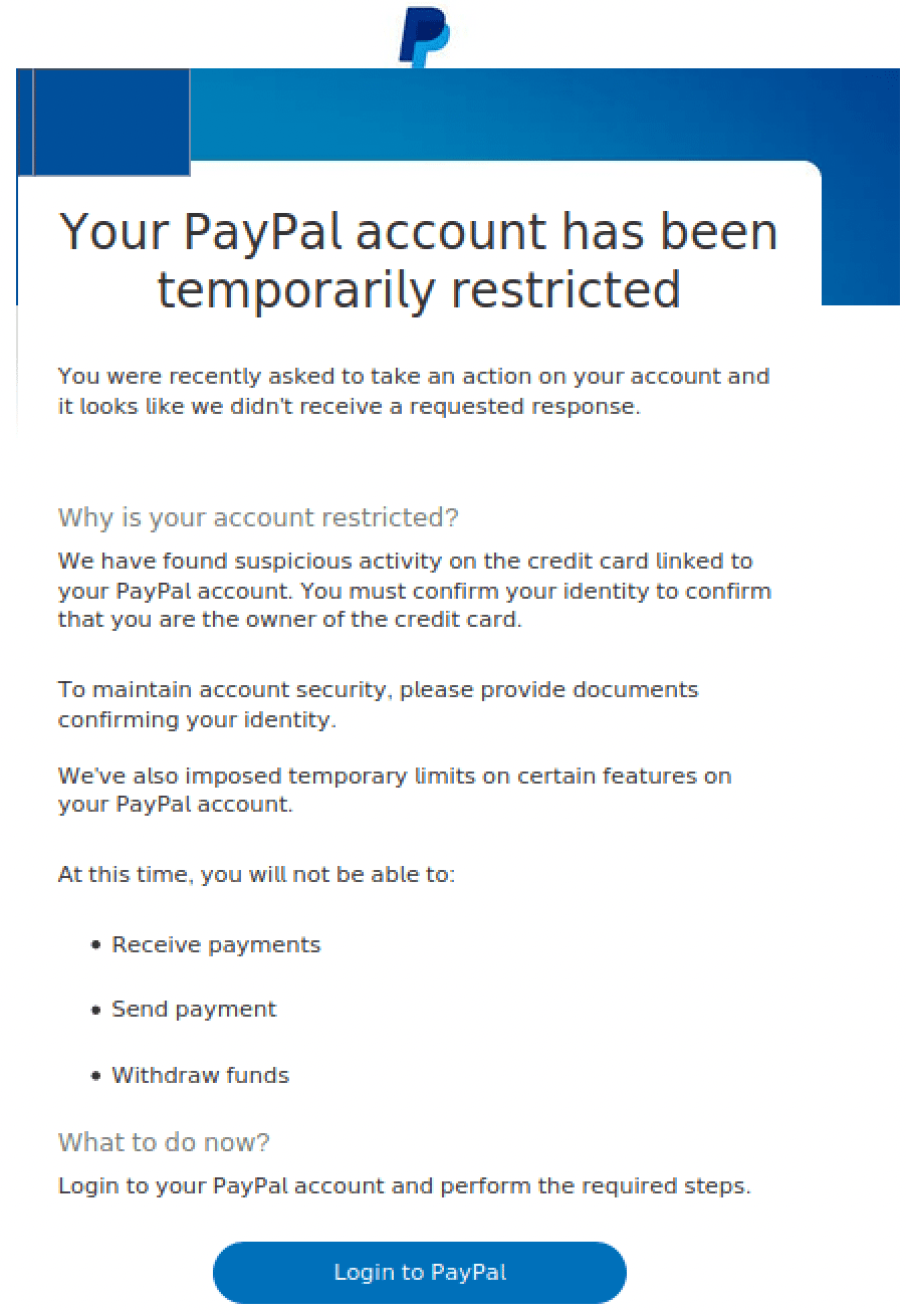 Hackers are using phishing emails from PayPal