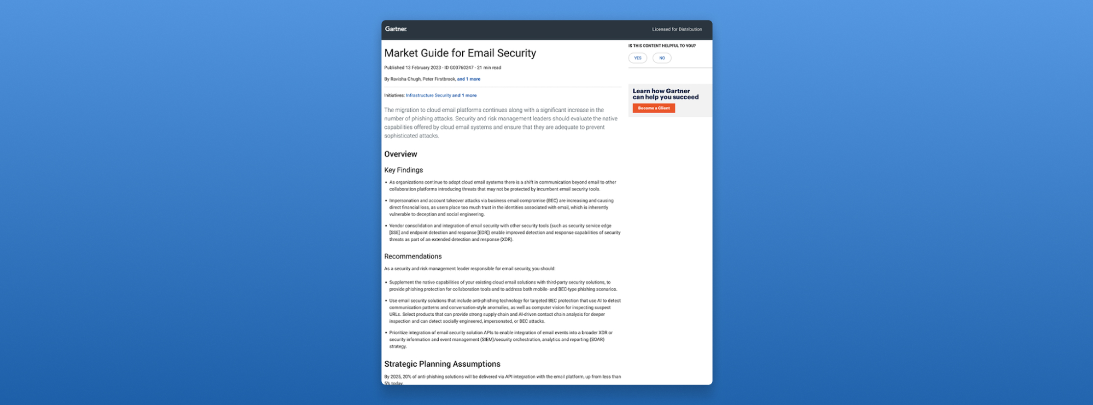 2023 Gartner Market Guide for Email Security
